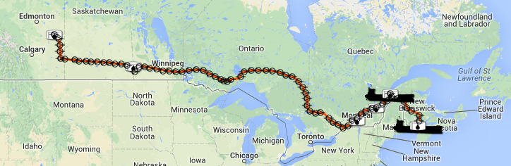 Map of energy east pipeline